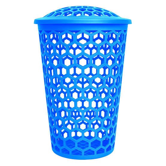 Recycled plastic laundry basket